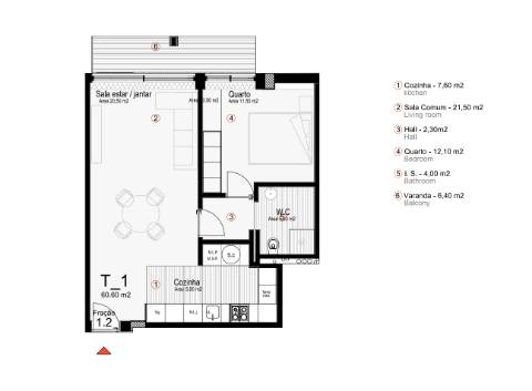 Apartamento T1 com Jardim Privativo e Garagem – Costa Cabral, Paranhos, Porto
