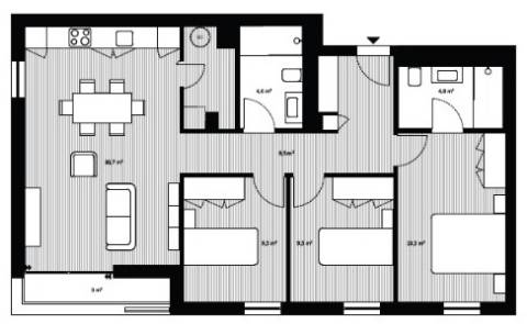 Apartamento T3 com Varanda e Garagem, no condomínio Ouro Valley