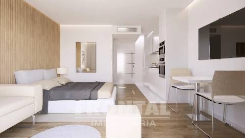 Apartamento T0 com Varanda | Condomínio Privado com Conceito Contemporâneo