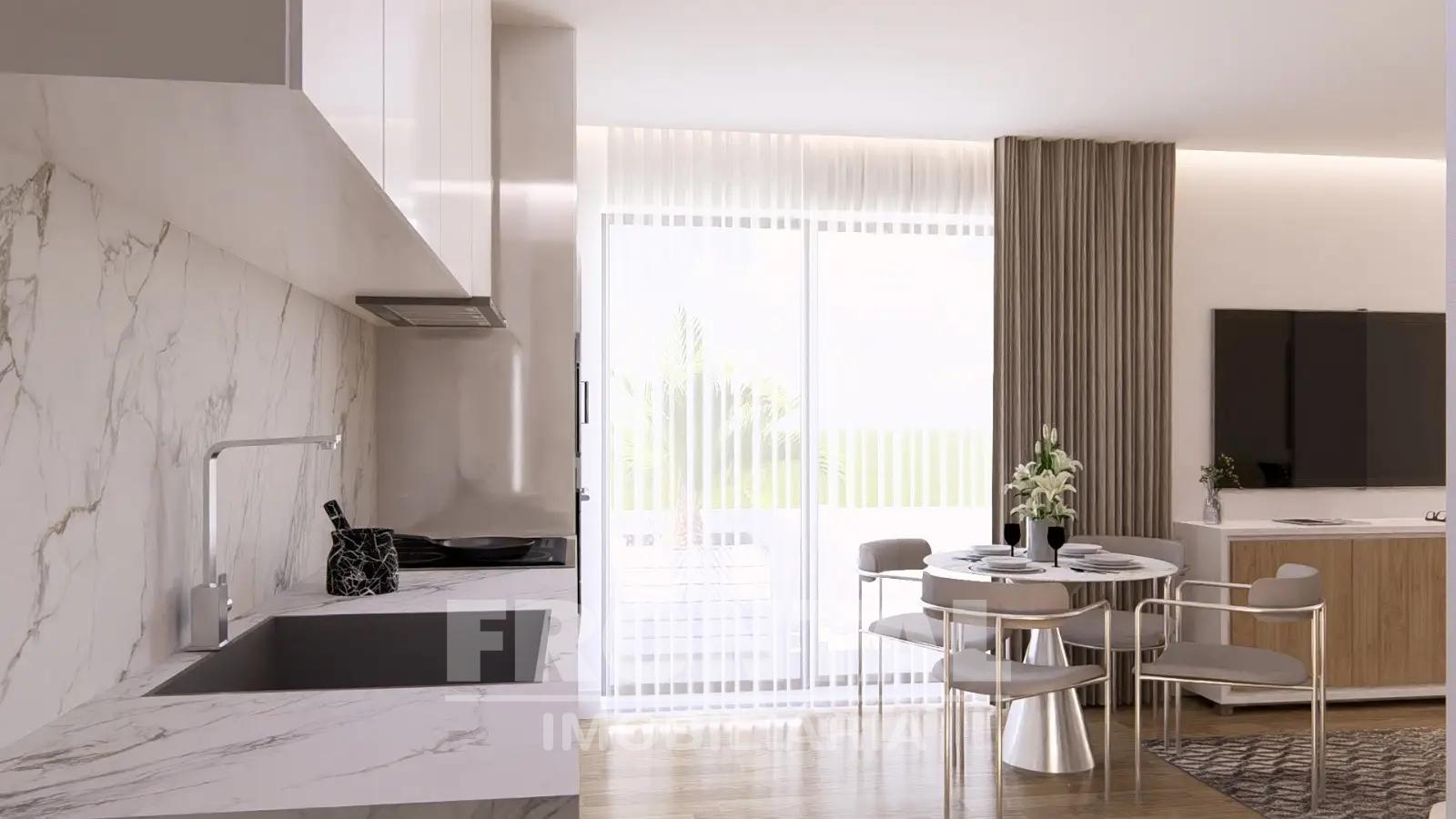 Apartamento T1 com Varanda | Condomínio Privado com Conceito Contemporâneo