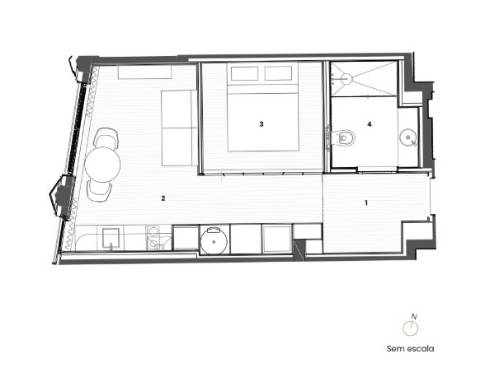 Apartamento T0 em Paranhos, Porto