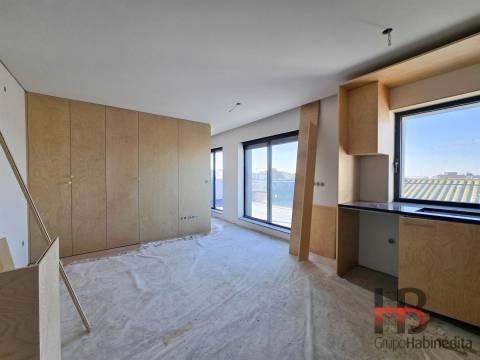 Apartamento T1 com terraço em Matosinhos. NOVA CONSTRUÇÃO.