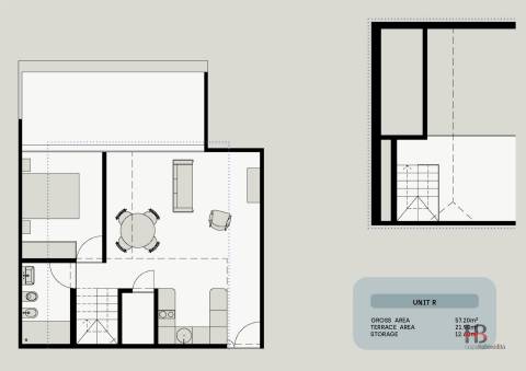 Apartamento T1 com Terraço no Cais de Gaia - Marginal do Rio Douro