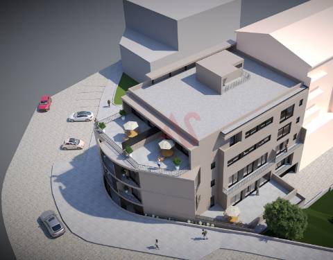 Apartamento T3 com terraço em construção no Edifício Louzada no Centro da Vila de Lousada