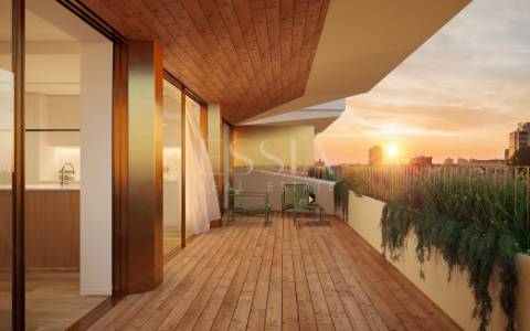 Apartamento T2 com 2 Varandas no Empreendimento PRISMA - Ginásio e Jardim 800m2 - Boavista