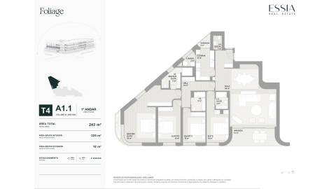 Apartamento T4 no Empreendimento Foliage | Foz do Douro
