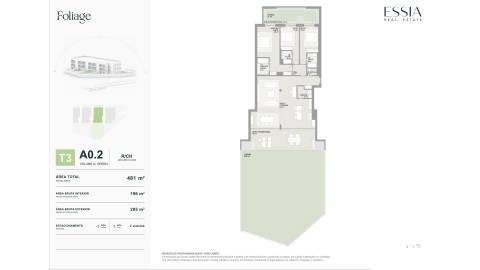 Apartamento T3 com Jardim Privativo de 285 m2 no Empreendimento Foliage | Foz do Douro