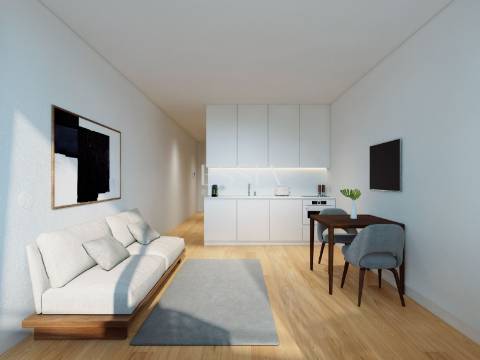 Apartamento T1 com Varanda e Jardim no Centro da Cidade do Porto