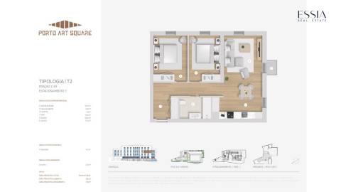 Apartamento T2 com Varanda e Garagem no Porto Art Square
