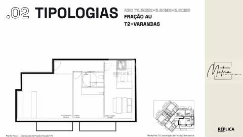 Apartamento T2 com Varandas no Metro Life Apartments