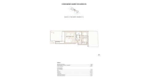 Apartamento T2 com Jardim no Condomínio Bairro dos Músicos