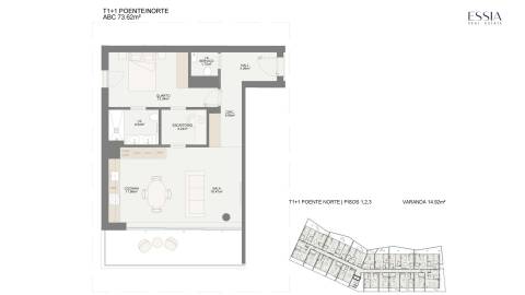 Apartamento T1+1 com Varanda no Lurion Residences Gaia