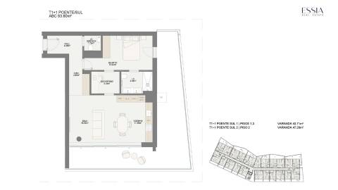 Apartamento T1 com Varanda no Lurion Residences Gaia