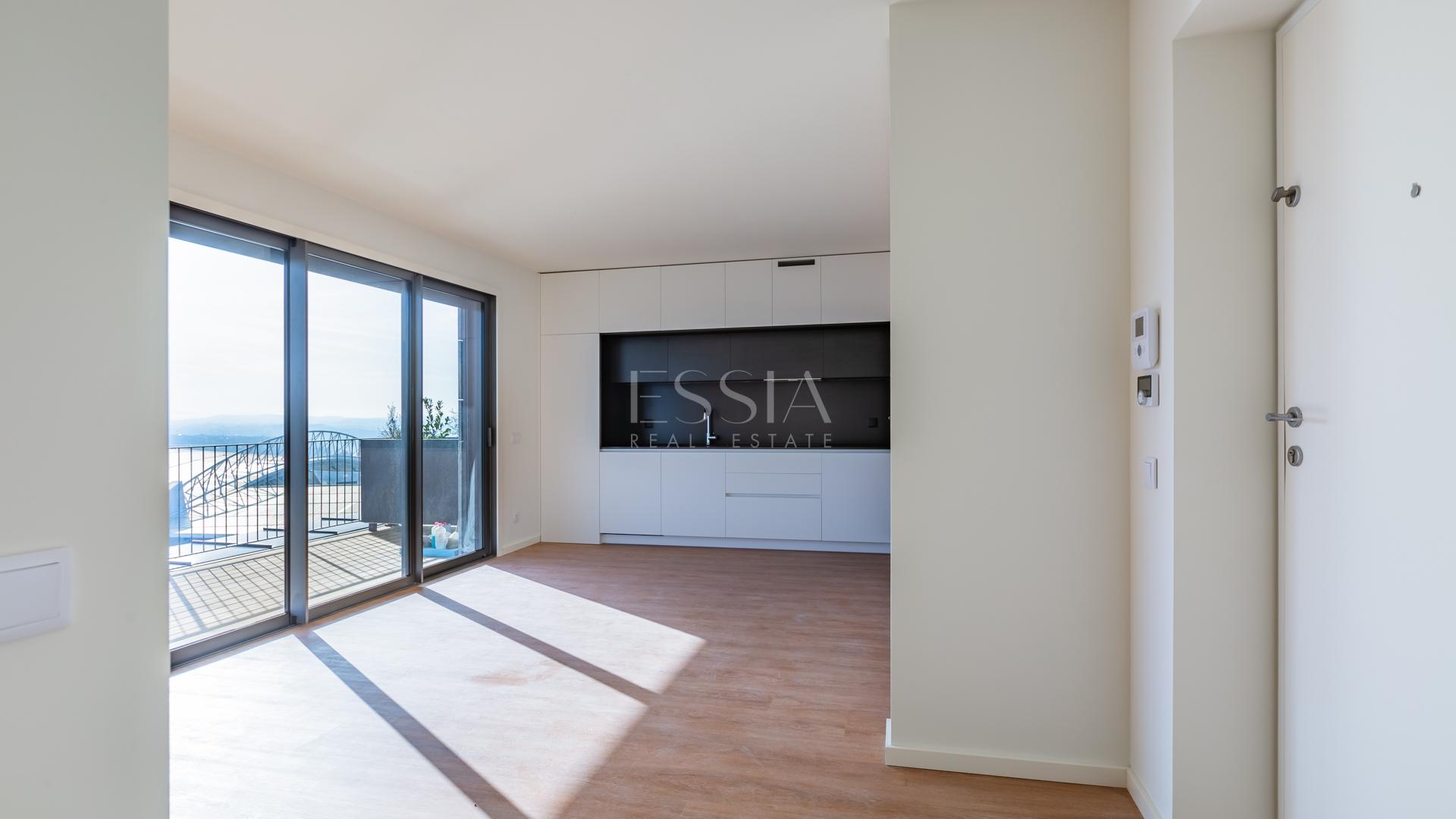 Penthouse T1 - Terraço de 39,50m2 panorâmico com cobertura.