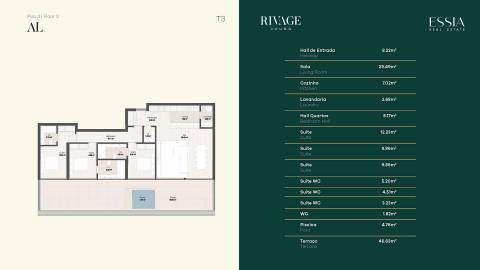 Apartamento T3 com Piscina Privativa no Rivage Douro