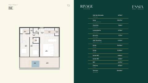 Apartamento T2 com Vista Rio no Rivage Douro