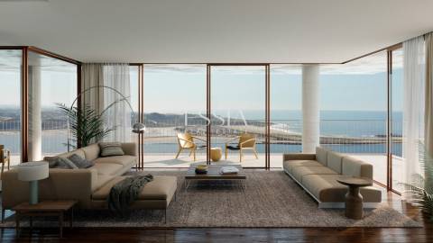Apartamento T3 com Vista Rio e Mar na Miramar Tower