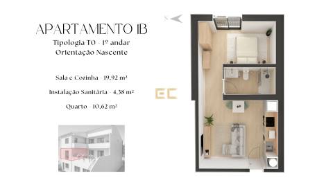 Apartamento T0, para venda – Figueira da Foz!