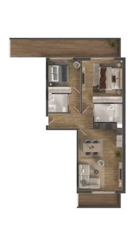 Apartamentos T2 Novo, com garagem e piscina em Olhão
