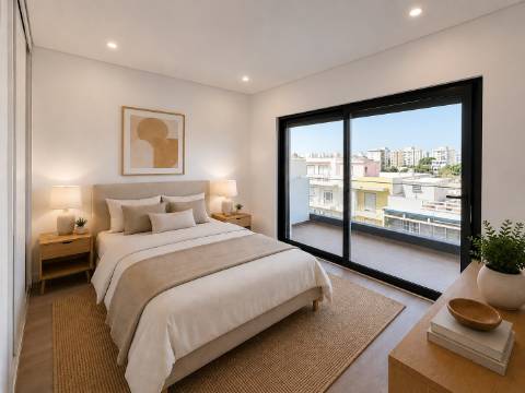 Apartamento T1, Penthouse, com garagem e piscina