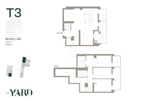 Apt. de Luxo T3 Duplex  c/ varanda 23 m2 - "The YARD" (Jardins d´Arrábida)