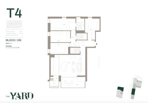 Apartamento T4 de Luxo  c/ varanda de 16m2  - The YARD (Jardins d´Arrábida)