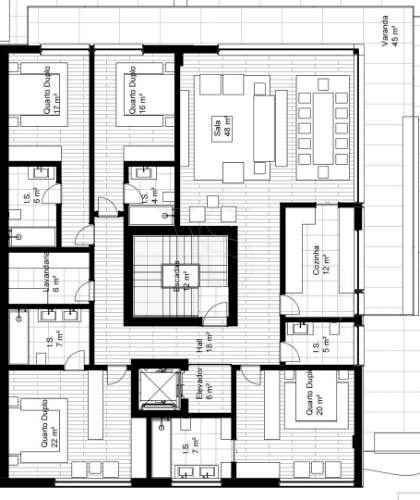 Apartamento T4 +  Varanda de 45m2 - Condominio Fechado na Boavista