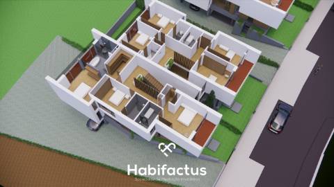Moradia Geminada T4 com aquitectura contemporânea à Venda – Viseu