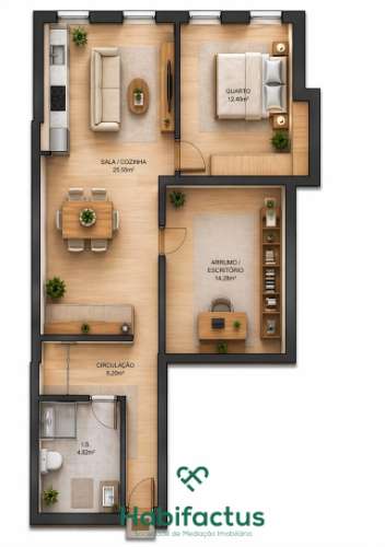 Apartamento T1+1 à Venda no Centro de Nelas – Zona das 4 Esquinas | Totalmente Remodelado - Viseu
