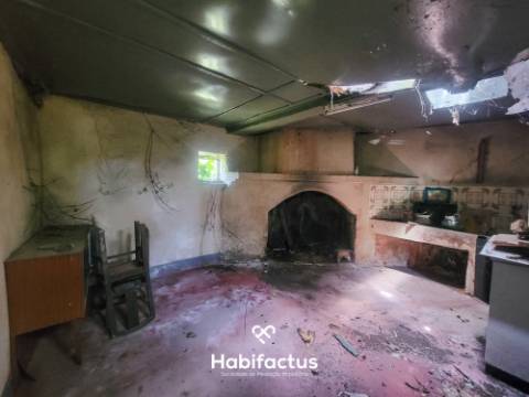 Moradia Isolada T2, para Reconstrução, c/ Varanda e 2 Terrenos á Venda em Beijós - Carregal do Sal