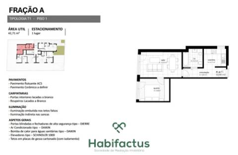Apartamento T1 em construção - no centro de Viseu