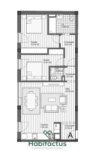 Apartamento T2 em construção - Carregal do Sal