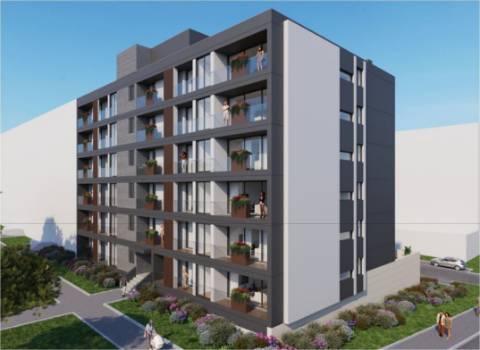 T1+1 Novo no Empreendimento PRIME LIVING, em Águas Santas, na Maia, com Varanda e Lugar de Garagem!