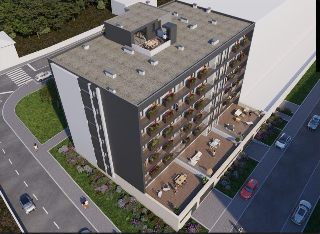 T1+1 Novo no Empreendimento PRIME LIVING, em Águas Santas, na Maia, com Varanda e Lugar de Garagem!