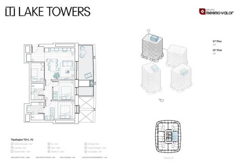 T2+1 Novo, com Terraço, no Empreendimento Lake Towers, na Arca D´Água, no Porto!