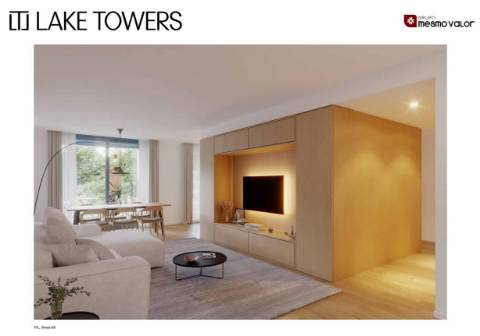 T1 Smart Novo, com varanda e lugar de Garagem, no Empreendimento Lake Towers, na Arca D´Água, no Por
