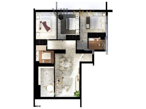 Apartamento T3 em Ourém