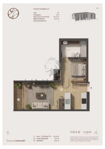 Apartamento T0+1 Venda em Glória e Vera Cruz,Aveiro