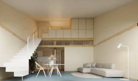 Apartamento T1 Mezzanine na Baixa do Porto, junto ao metro da Trindade, Porto