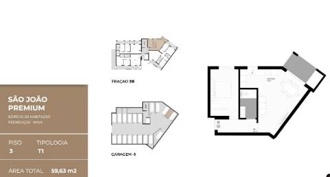 Apartamento T1 em Construção com Varanda e Lugar de Estacionamento | Pedrouços, Maia