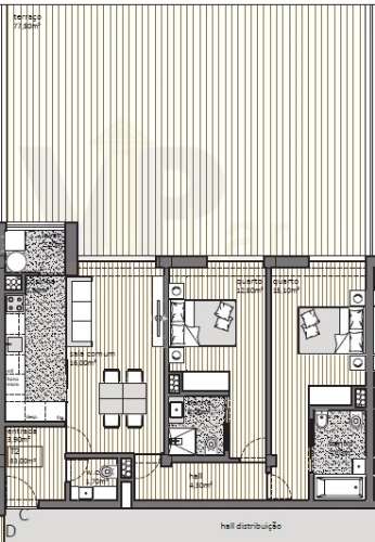 T2 NOVO c/ Terraço (77m²) -  Águas Santas, Maia  (Em construção)