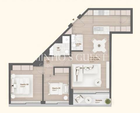 Apartamento T2 com Vista Mar | Primeira Linha – Vila do Conde