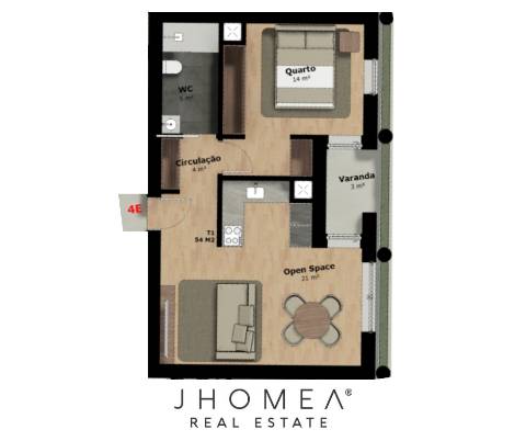 Apartamento T1 | VACIVUS – Rio Tinto, Porto