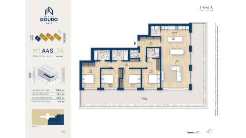 Apartamento T4 com Varanda no Marina Douro