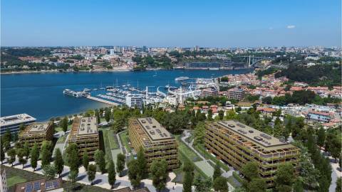 Apartamento T3 com Varanda e Vista Rio no Marina Douro