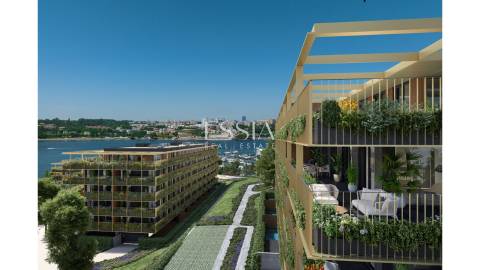 Apartamento T3 com Varanda e Vista Rio no Marina Douro