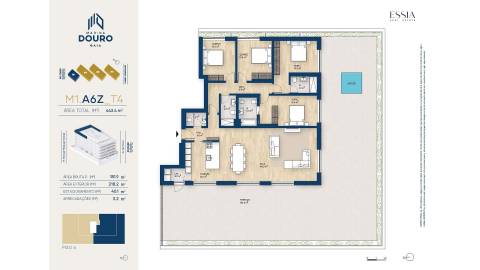 Apartamento T4 com Terraço e Piscina Privativa no Marina Douro