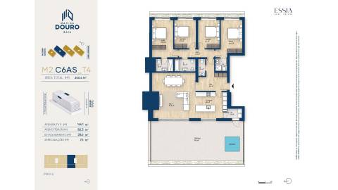 Apartamento T4 com Terraço e Jacuzzi no Marina Douro