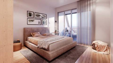 Apartamento T0  junto ao Jardim Paulo Vallada com Varanda
