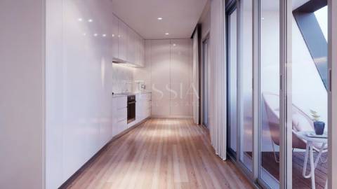 Apartamento T0  junto ao Jardim Paulo Vallada com Varanda